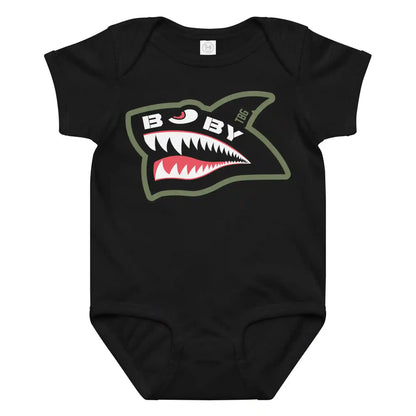 BabyShark jersey bodysuit black