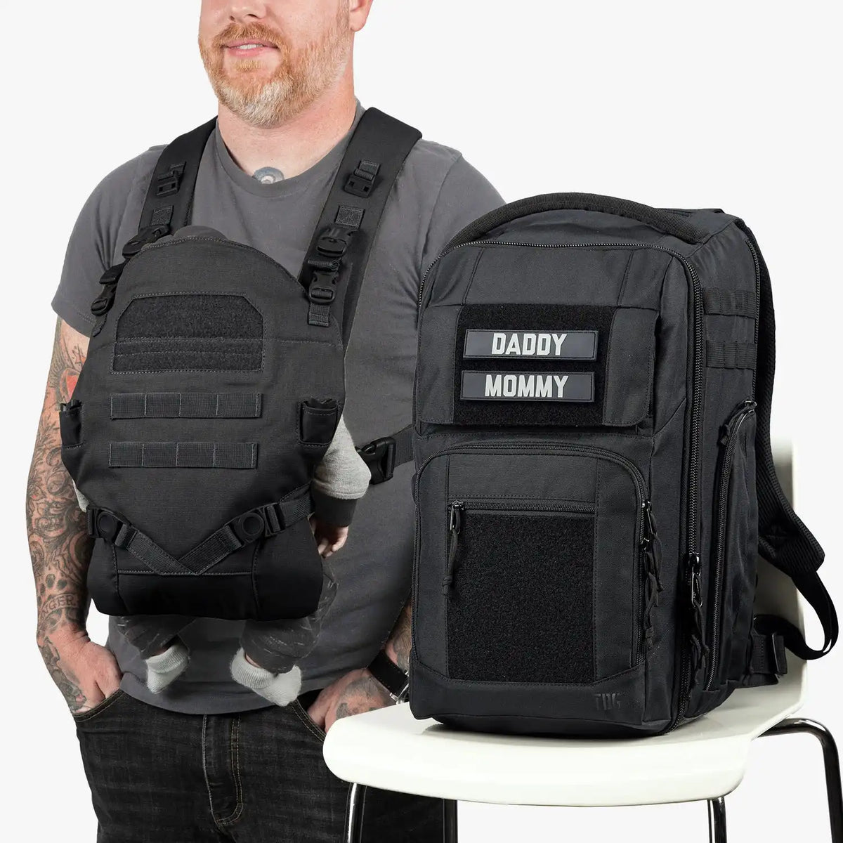 Everyday Diaper Bag Backpack + Baby Carrier Bundle