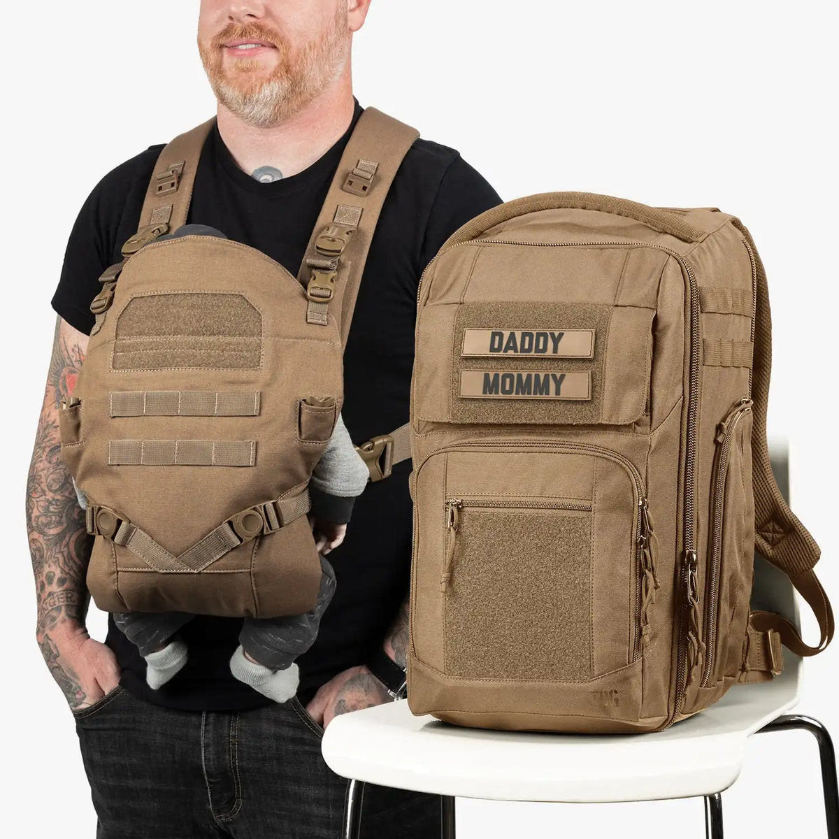 Everyday Diaper Bag Backpack + Baby Carrier Bundle