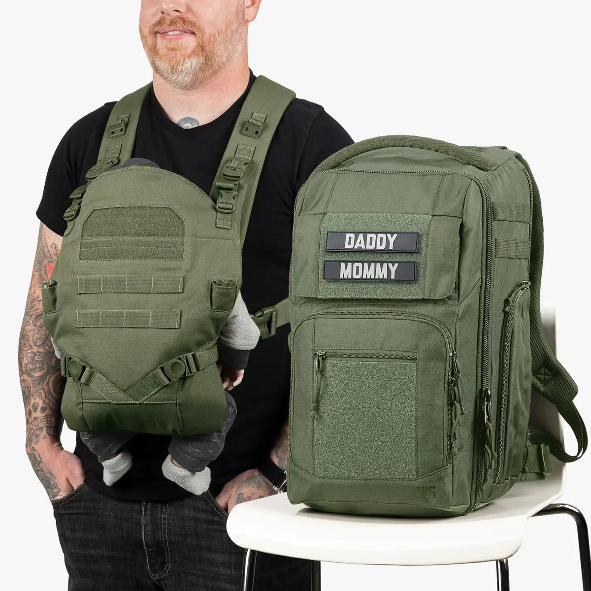 Everyday Diaper Bag Backpack + Baby Carrier Bundle